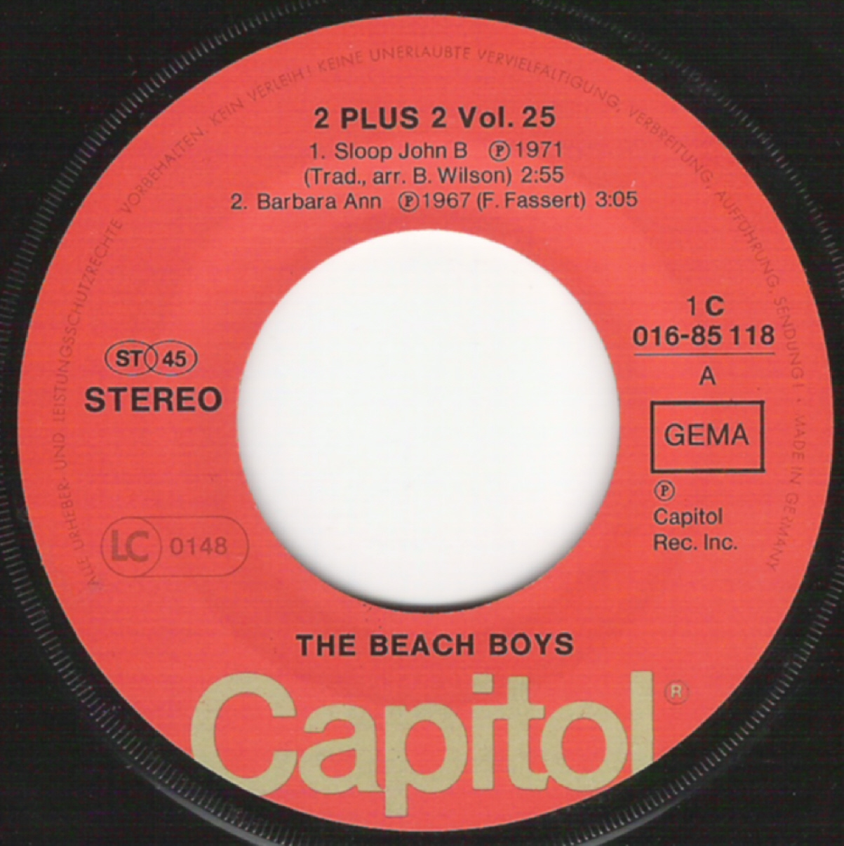 Beach Boys On 45 - Germany - Capitol EP's